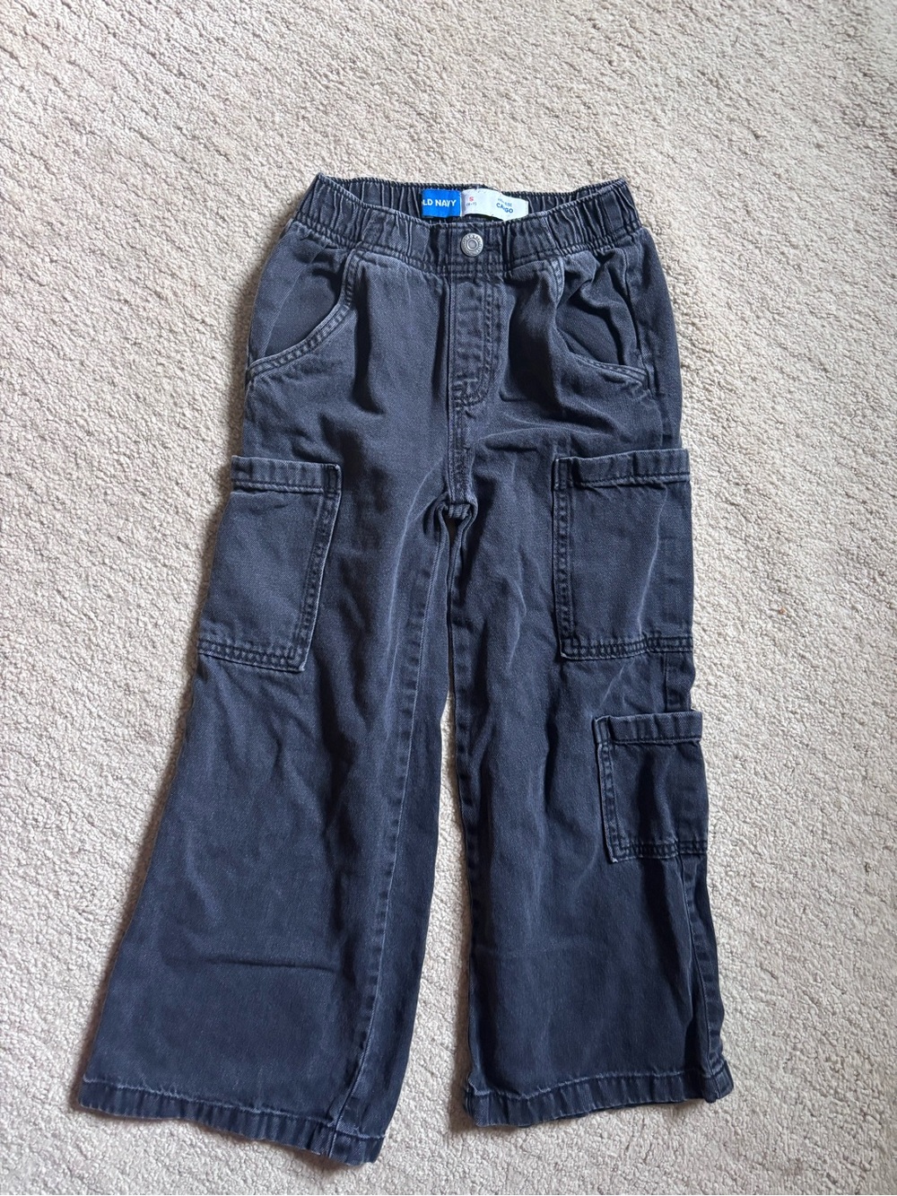 Old Navy Kids Black Wide-Leg Cargo Pants